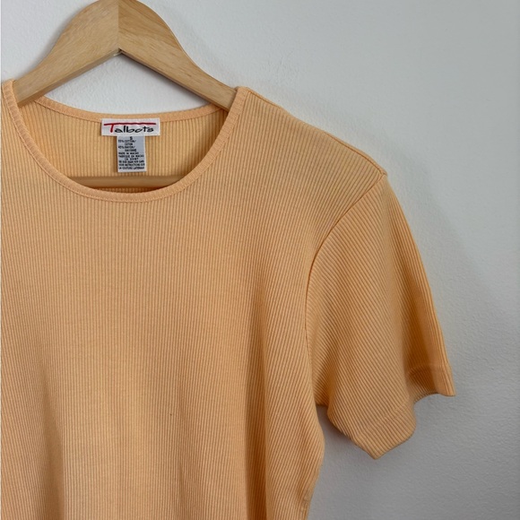 Talbots yellow Ribbed Tee - Picture 1 of 4